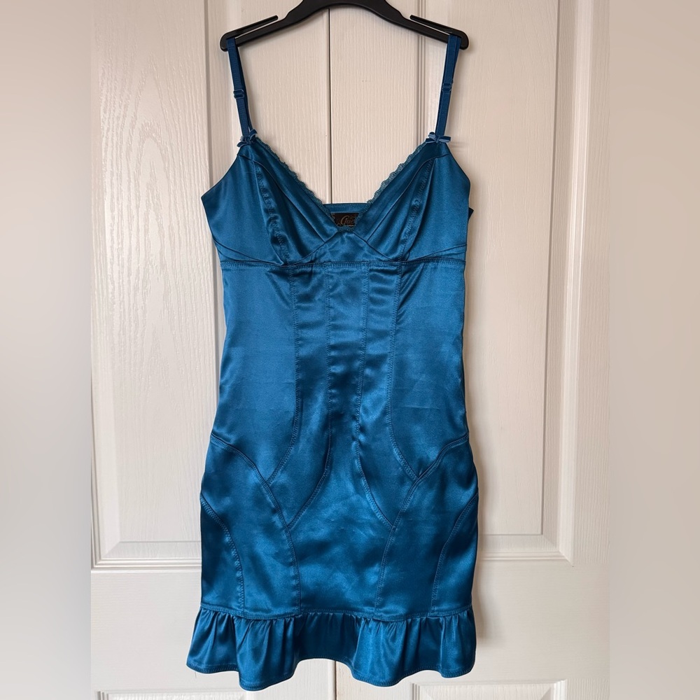 Guess Teal Satin Dress